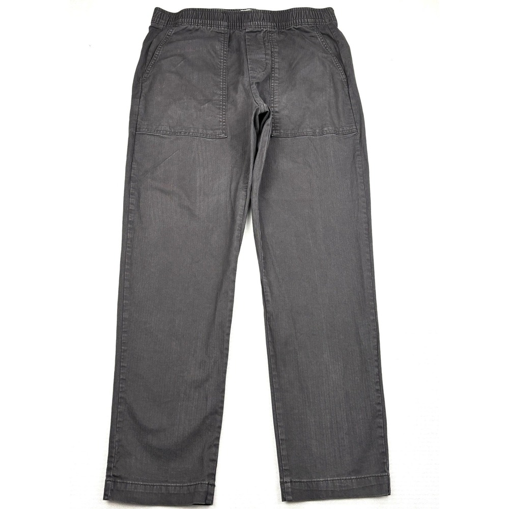 GAP Mens Small Soft Black Herringbone Utility Easy Pant Stretch Casual 483434